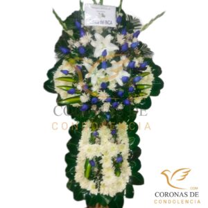 arreglos florales para difuntos coronas de condolencia cruz-03